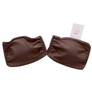 Andie Swim Scala Strapless Wire‎ Bikini Top in Espresso Brown Resortwear Travel